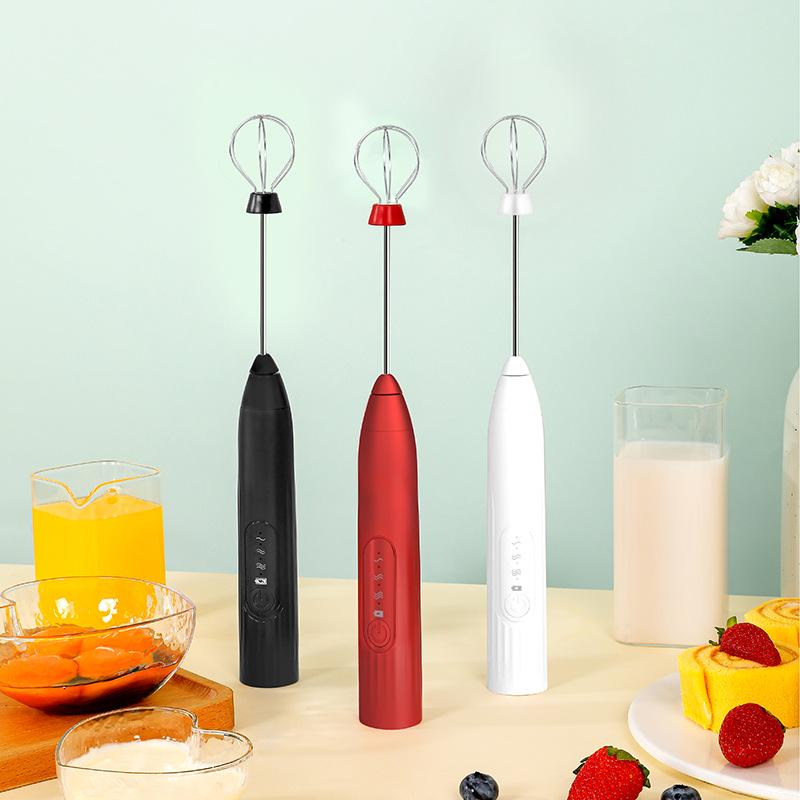 Wireless Electric Handheld Egg Beater & Milk Frother for Cream, Cake, Coffee, Baking