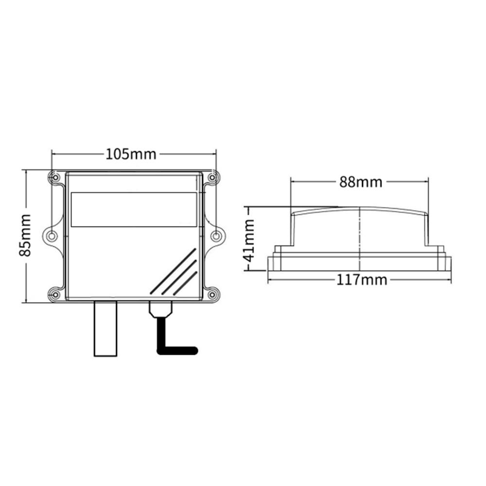 Temperature Humidity Transmitter with Display External Copper Probe High Sensitivity Thermometer for High Dust Dry Environment