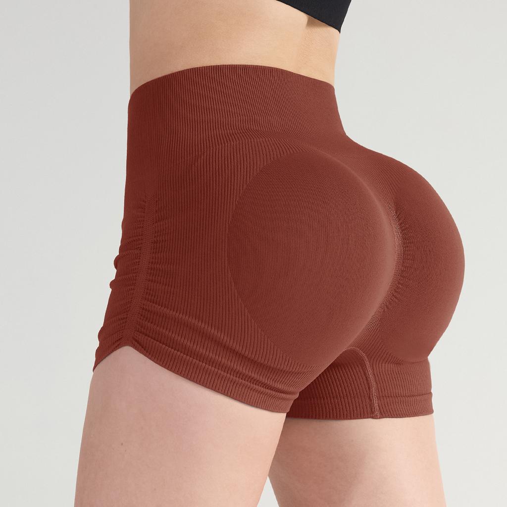 Sports Shorts Pleated High Waist Hip Lift Yoga Pants Short Women's Breathable Fitness Thin Summer Outdoor Running Cycling Shorts