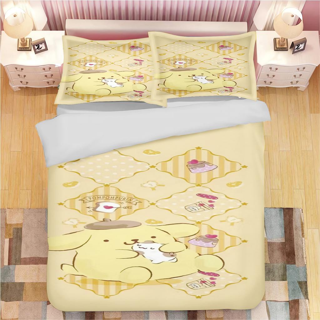 Comforter Pompompurin Dog Children Cartoon Duvet Animation Printed Comforter Polyester Bedding Twin Size Gift