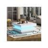 Mesa de centro cuadrada - MUVOE - Blanca - Iluminación LED Bluetooth - 70x70x36 cm - Carga máx. 45kg