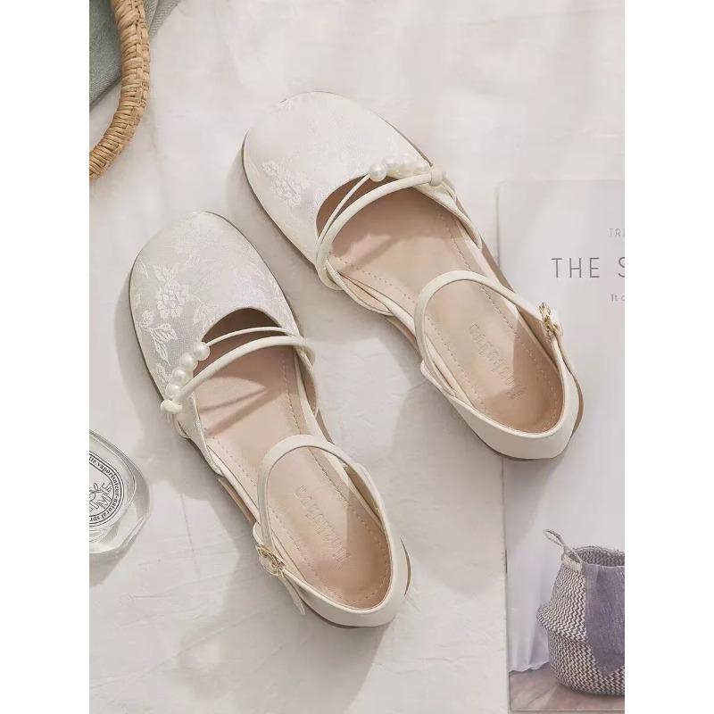 Fashion Women Flat Sandals Square Toe Loafers Shoes Woman 2025 Trend Elegant Dress Casual Shoes Soft Sole Comfort Summer Sandalias Mujer