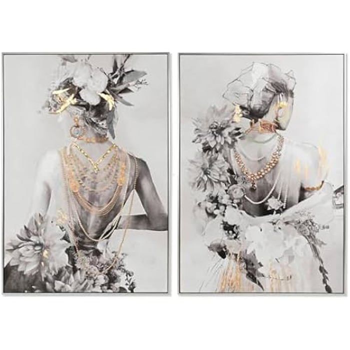 Tableau - HOME ESPRIT - Multicolore - 120 cm - 2 unités - Décoration murale