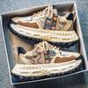 Trendy Brand Men's Shoes Breathable Fabric Versatile Casual Sports Non Slip Running High Sole Tires Dad's