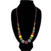 Exaggerate Colored Beads Necklace Simple Bohemia Ceramic Necklace Ethnic Style Necklace  Holiday