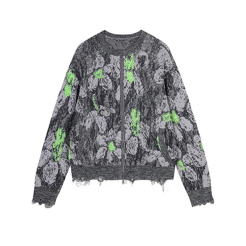 JNBY 2025 Spring Crew Neck Cardigan Knit Sweater