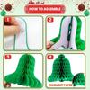 Honeycomb Christmas Decor 3D Paper Centerpieces for Tables, Xmas Ornaments for Home Party, Festive Holiday Decor Supplies for New Year