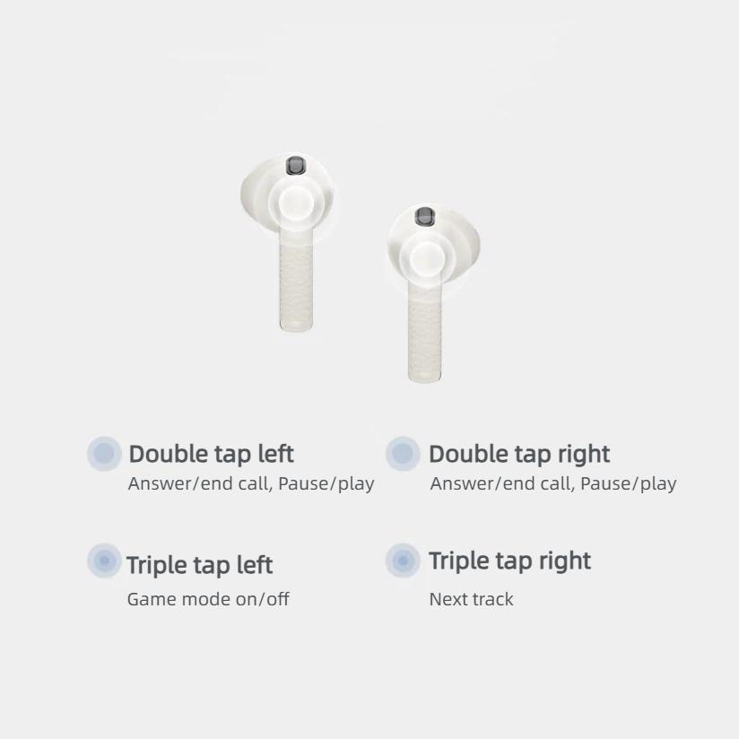 EDIFIER Wireless Bluetooth Earphones, Semi In-Ear Style, 32-Hour Long Battery Life, Bluetooth 5.4, White