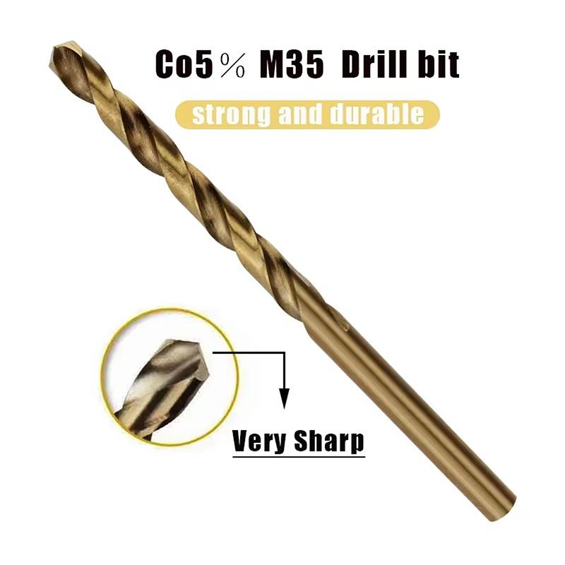 13/19/25Pcs Hss M35 Cobalt High Speed Steel Twist Drill Bit Tool Set Of Drills Accessories For Metal Stainless Steel Drilling