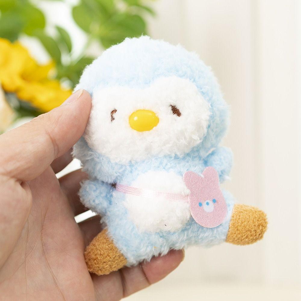 Stuffed Plush Chick Keychain Soft Penguin Plush Doll Pendant Penguin Plush Keyring  Unisex