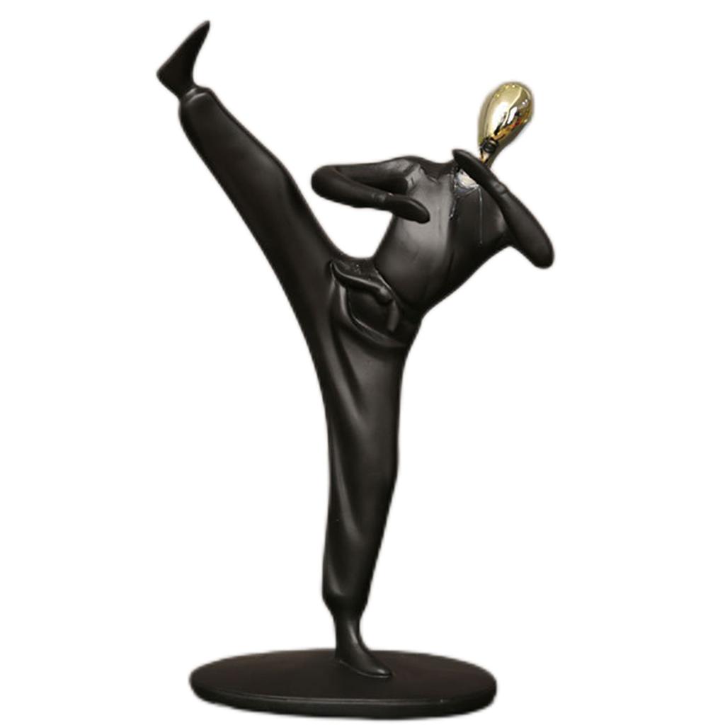 Modern Abstract Craft Resin Athlete Statue Sport Figure Figurine Elegant Sport Theme Sculpture Office Home Living Room Decor