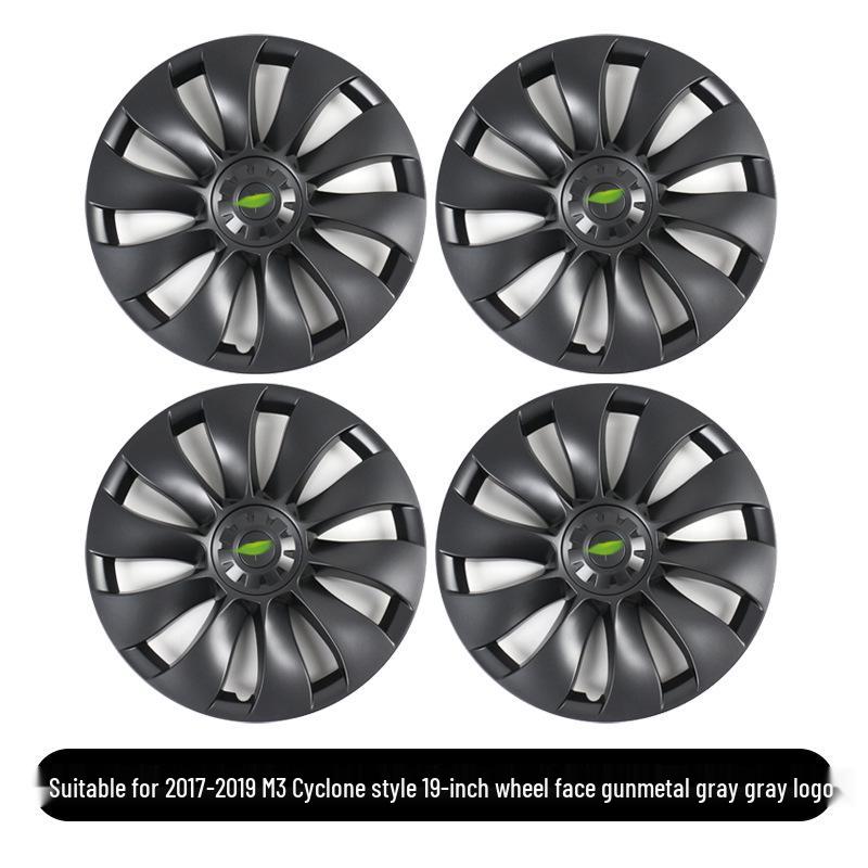 Tesla Model 3 18" Cyclone Wheel Cover - Anti-scratch, Full Coverage Hub Protection Accessory