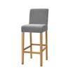 Samtstoff Barhocker Stuhlbezug Elastisches Lycra Stretch Kurzer Rücken Stuhlbezüge Für Essbereich Zimmer Café Zuhause Kleine Größe Option Sitzbezug