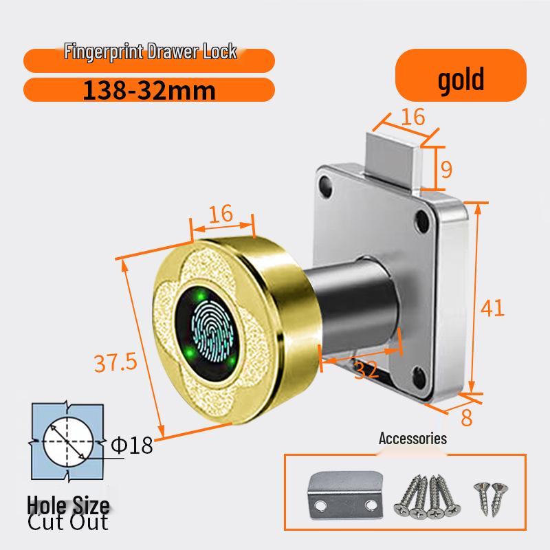 Smart Fingerprint Cabinet & Drawer Lock for Desks & Mailboxes