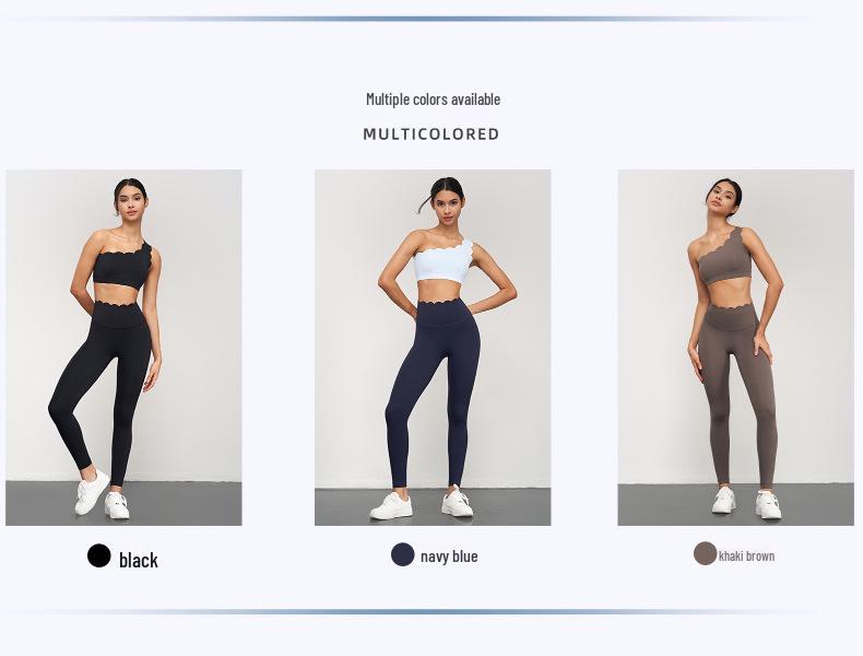 Béžové High-Waist Jógové Kalhoty - Zvedající Hýždě, Přiléhavé, Zkrácené pro Běh & Fitness