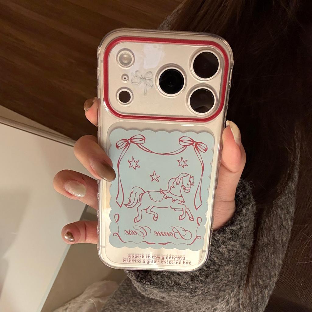 Transparente Pony Ist Geeignet für Apple 17 Handyhülle Iphone17promax Weihnachten Jahr 13 Cartoon Persönlichkeit 15 Weiches Set