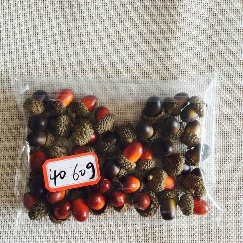 Decorative Acorn Set: 60 Simulated Acorns & 50 Simulated Chestnuts for Home Festivals