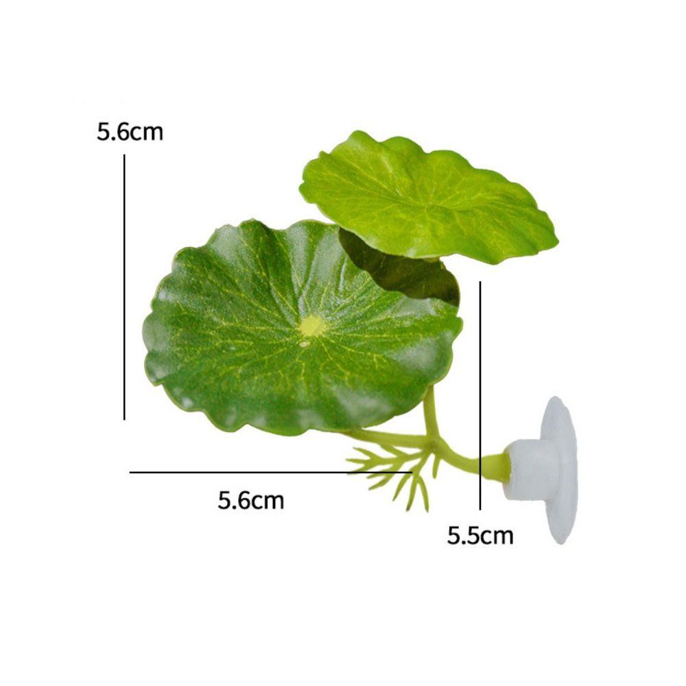 Plastic Betta Fish Leaf Pad Suction Cup Reptile Basking Area Practical Fish Hiding Habitat  Reptile