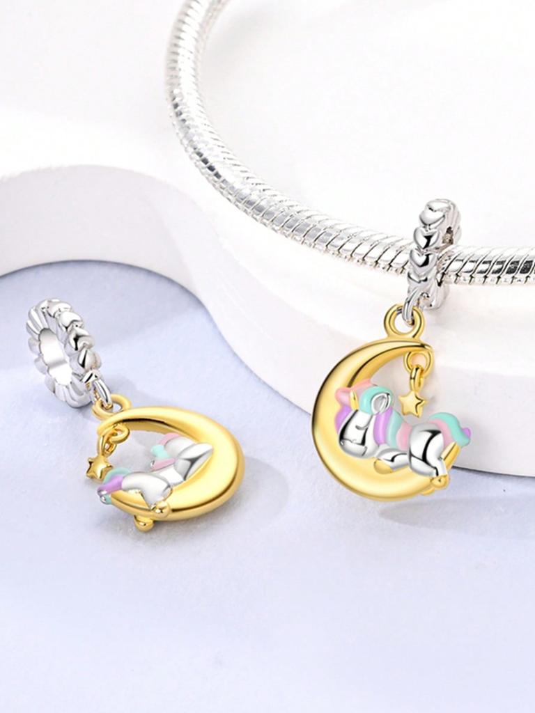 Charms Plata Copper Colors Owl Puppymoon Stars Beads Charm Pendant For Original Bracelet For Women Diy Jewelry Love Gift