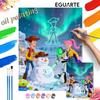 Toy Story Winter Scene Oil Paint Digital Painting Art Kit FillIn Painting Home Decor