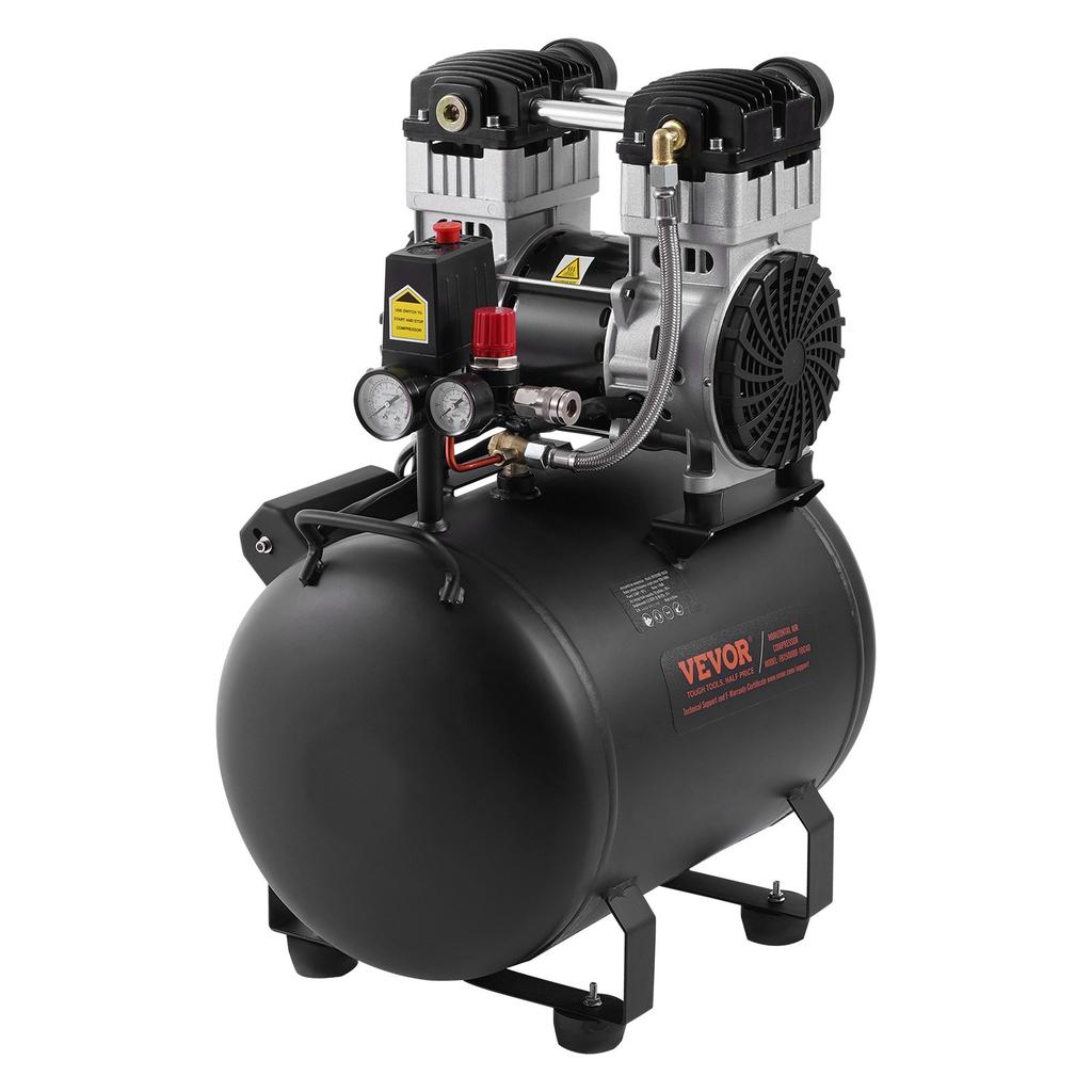 VEVOR Air Compressor, 10 Gallon Steel Tank, 2HP 5.3 CFM@90 PSI Oil Free Air Compressor & Max. 125PSI Pressure