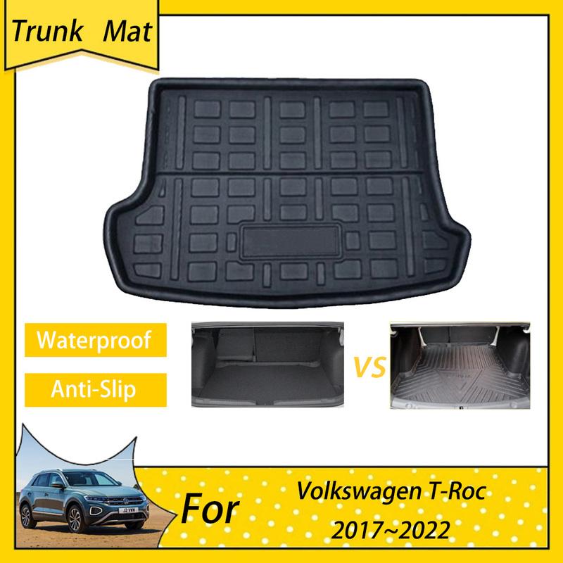 Car Trunk Mats for Volkswagen VW T-Roc T ROC TRoc 2017~ Waterproof Anti-slip Rear Boot Liner Carpet Accessories