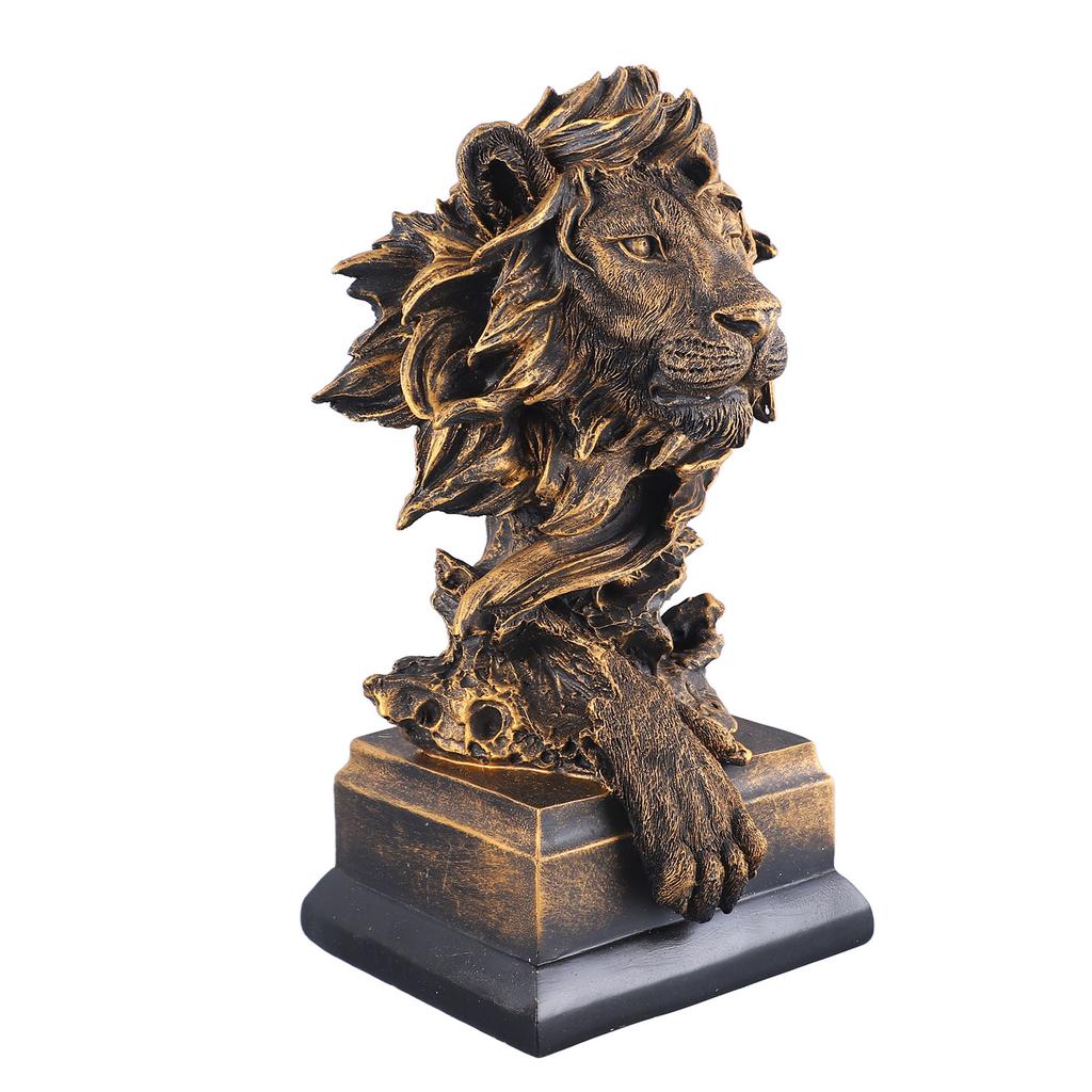 Lion Resin Statue Innovative Vintage Exquisite Lion Figure for Home Decoration Living Room Porch