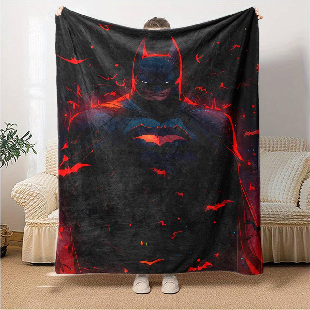 Batman Theme Printed Blanket - Perfect for Couch, Bed, Travel & Outdoor Use | Machine Washable, Cozy & Durable.