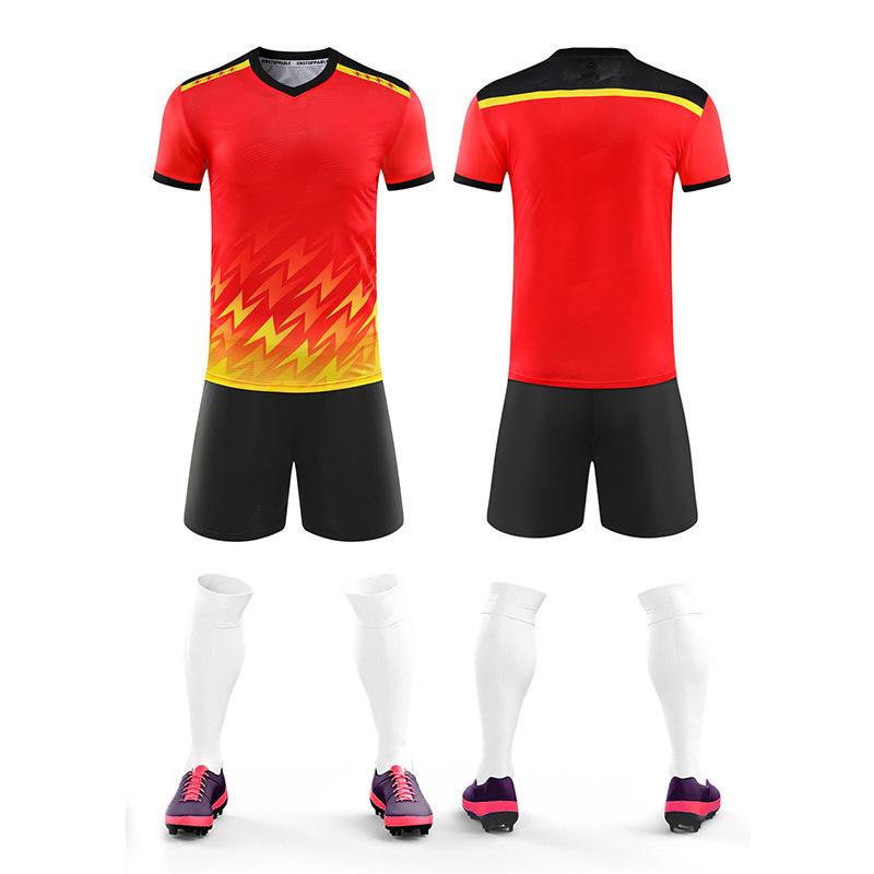 Quick-Drying Breathable Football Jersey Set Printed Logo Adult Children Game Training Jersey Light Board Spot 130 красный