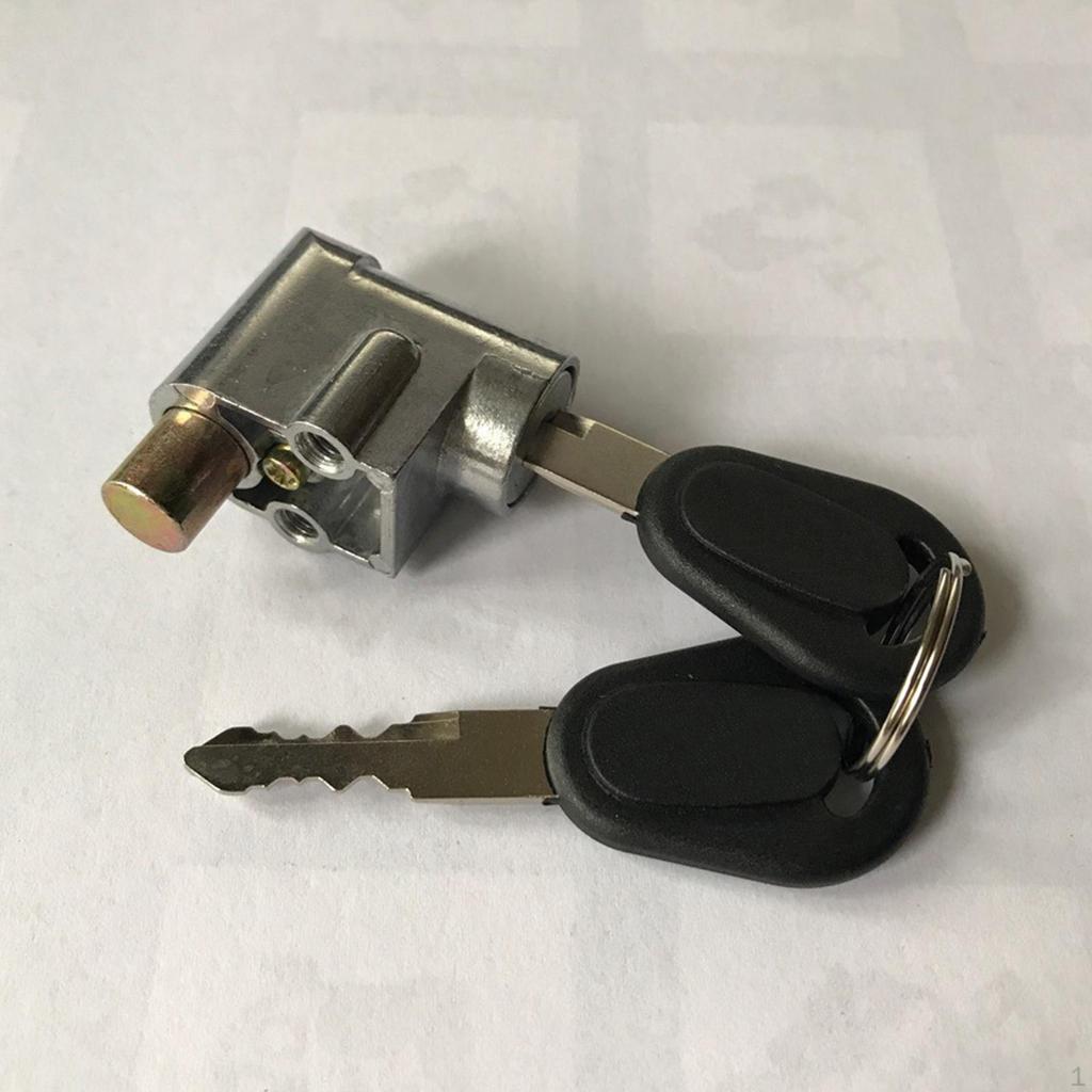 Motorcycle Battery Locks Box Safety Lock Cycling Universal with 2 Key Accessories
