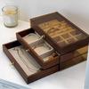 Wood Jewelry Organizers Portable Earring Display Box Necklace Storaging Case for Secure Storage and Travel Convenience