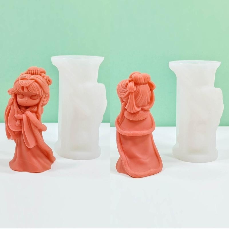 Ancient Doll Statue Silicone Molds Multipurpose Silicones Mould for Epoxy Resin Handmade Candle Soap Home Decoration