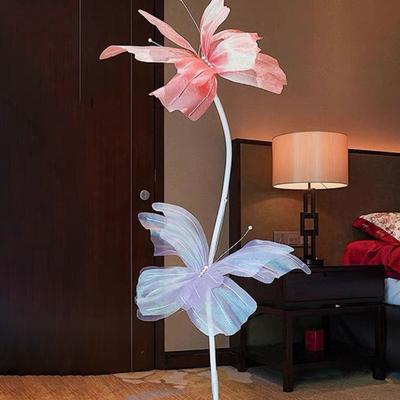 NEW Silk Artificial Butterfly Flowers Artificial Flowers Colorful Flower Head 30cm Giant Butterfly Branch Party Supply