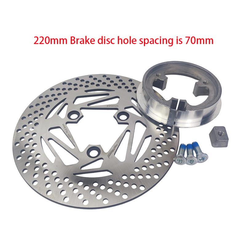 200&220mm Motorcycle Rear Drum brake disc with 70mm Hole Conversion Tightening Ring For 220mm Disc Electric Scooter E-bike Moped
