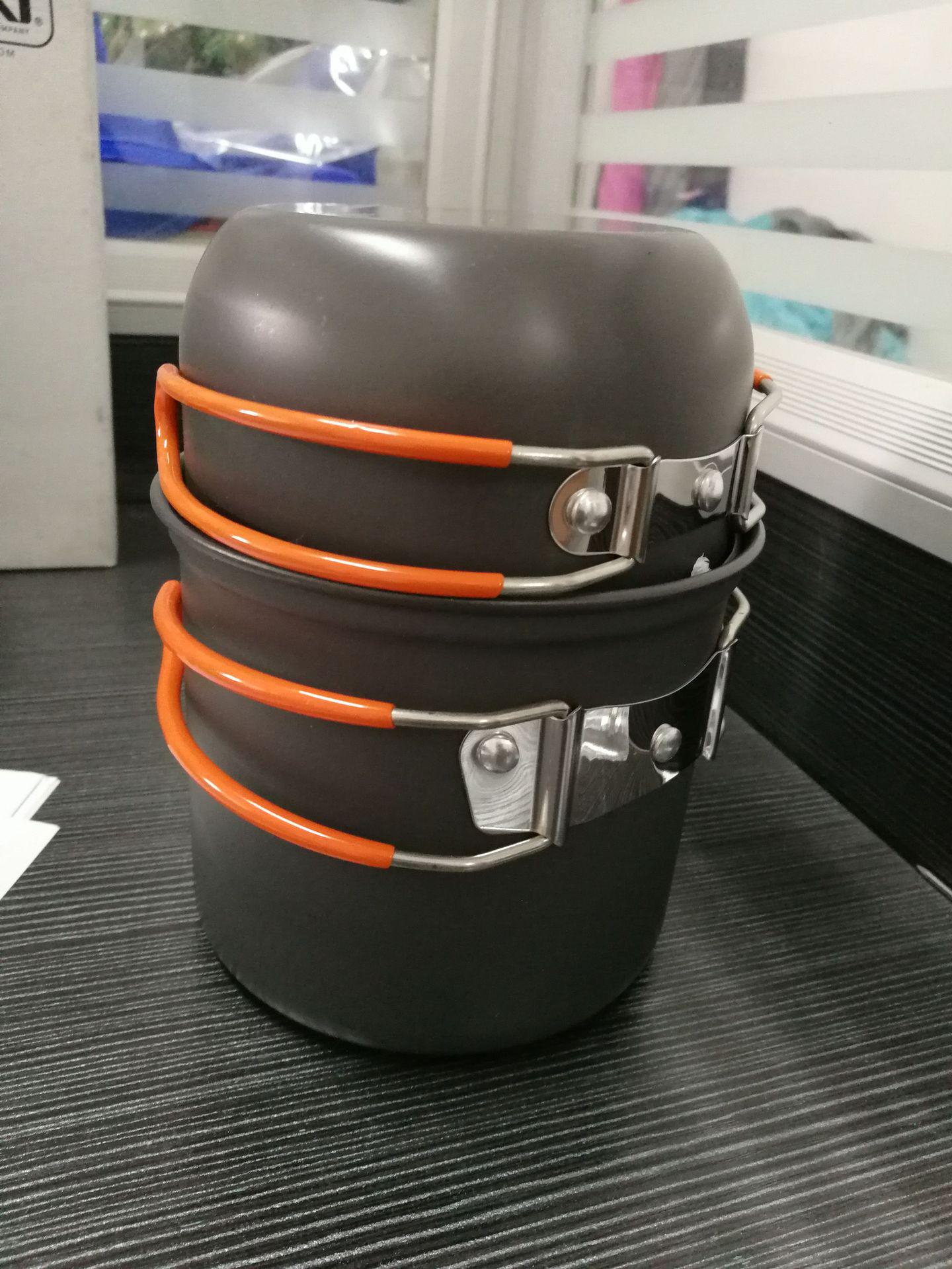 

Портативный походный набор посуды DS-101 на 1-2 человек 1-2 Person Portable Set оранжевый