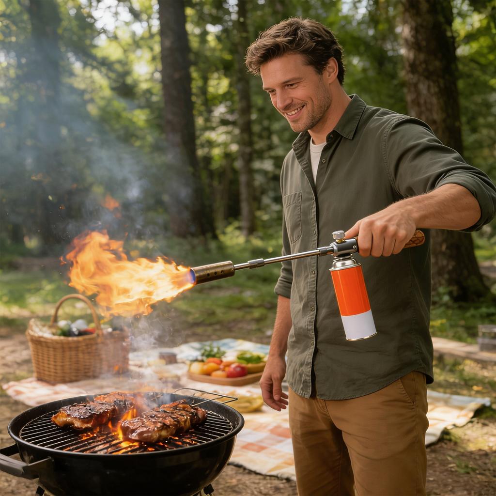 Detachable Outdoor Torch ,Grill Torch With Detachable Design, Adjustable Flamethrower Torch Burner