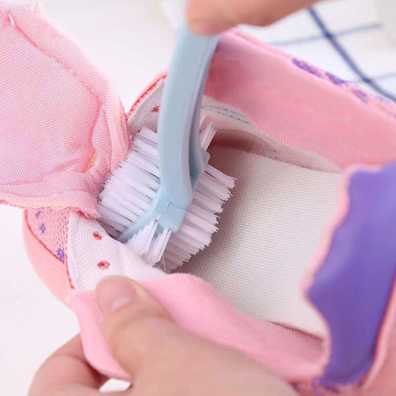 Five-Sided Soft Bristle Shoe & Laundry Cleaning Brush - Gentle, Multifunctional Tool for Shoes & Clothes.