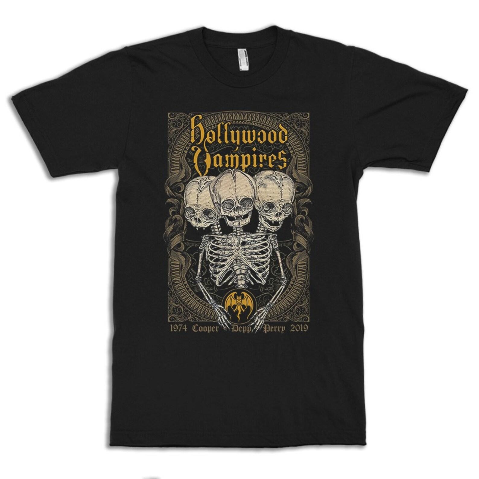 Hollywood Vampires Art T-Shirt, Men s Women s Sizes (met-061) M