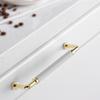 Colorful Handmade Leather Handle Nordic Zinc Alloy Luxury Wardrobe Door Handle Simple Solid Color Leather Cabinet Handle