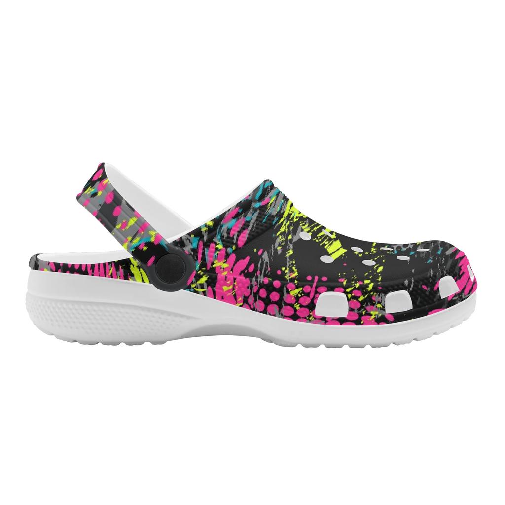 Women Men EVA Garden Clogs Printed Lightweight Breathable Slip On Shoes Beach Pool Bathroom Home Summer Wear Pool Shower Use