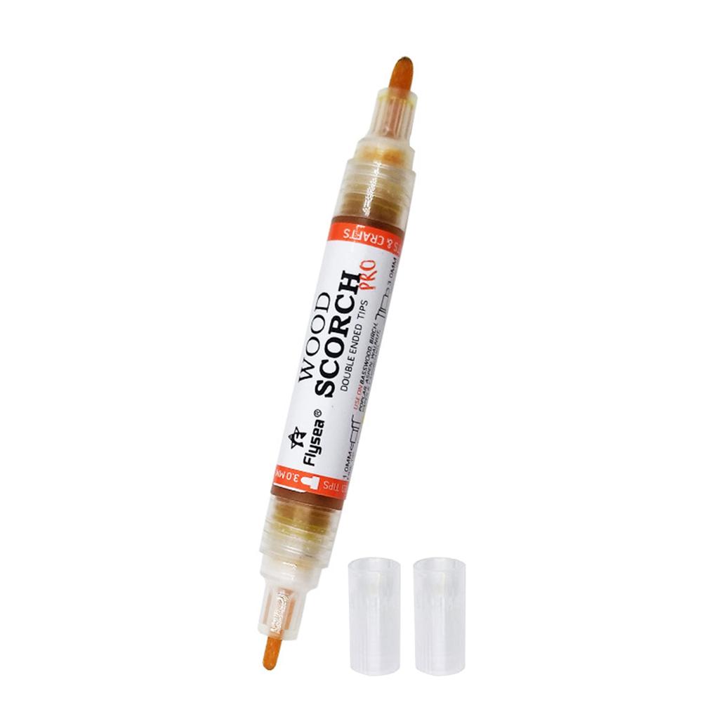 Marker DIY Brennstift Marker Doppelspitzig Holzbrandstiftel Marker Pyrographie Marker für DIY-Projekte Holzbrandwerkzeug