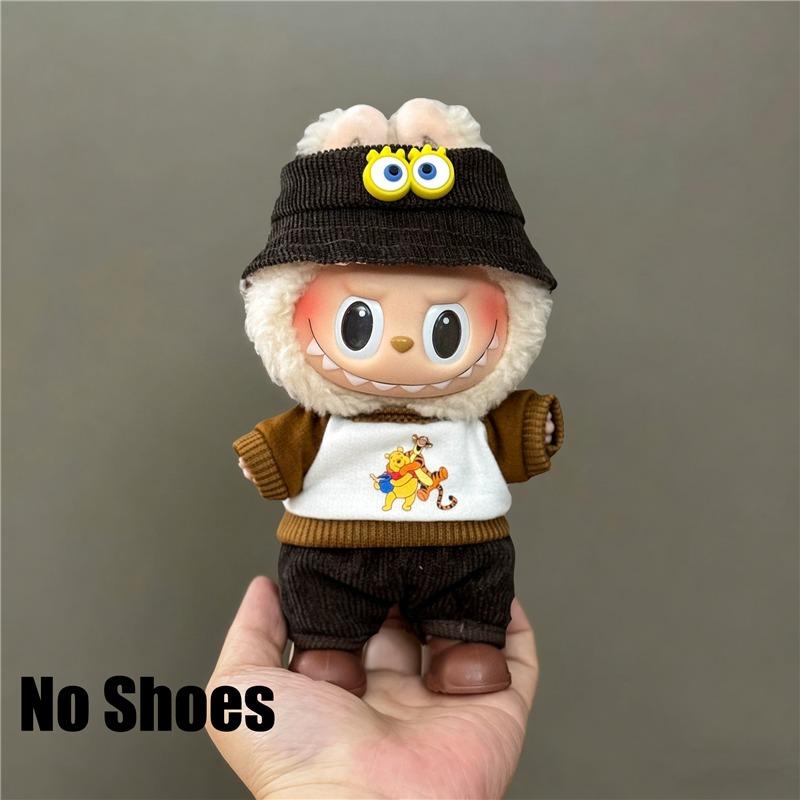 15 17cm For Labubu Doll Disney Goofy Winnie Mickey Minnie Mouse Outfit Clothes Plush Stitch Tigger Cosplay Clothing Accessories