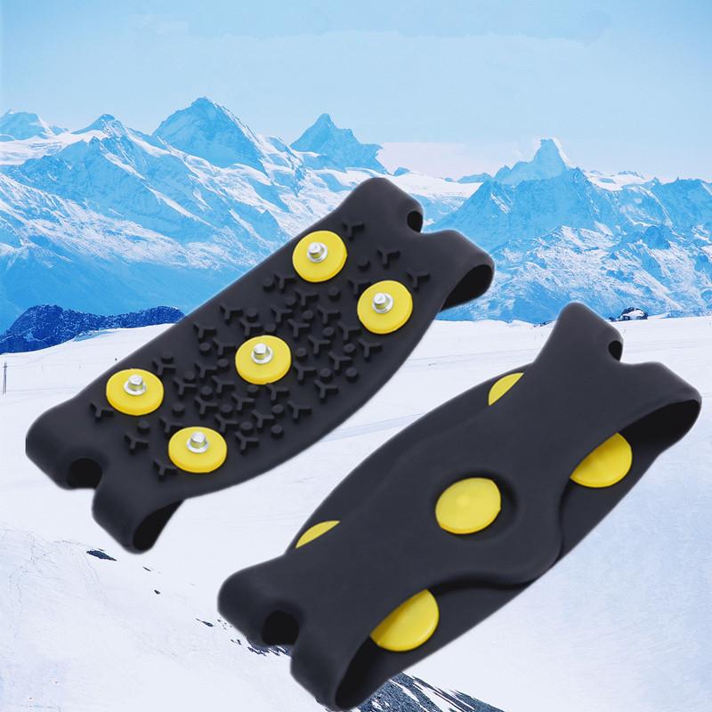 

1 pair 5-Stud Snow Ice claw Climbing Anti Slip Spikes Grips Crampon Cleats Shoes Cover for women men Boots Cover size 35-43 5-Stud