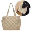Women Padded Hobo Handbag Zipper Lightweight Handbag Adjustable Strap Soft Sling Bag Diamond Quilted Tote Bag Slouchy Travel Bag