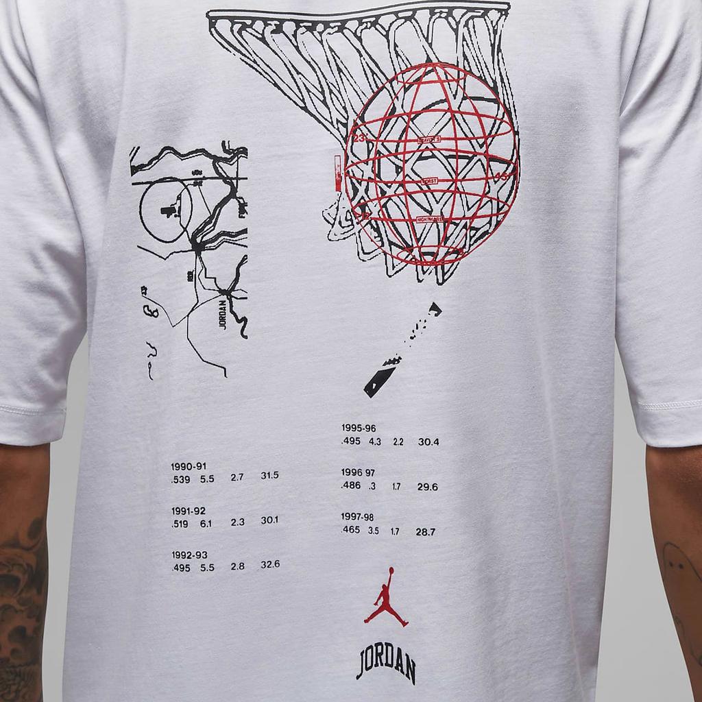 Jordan T Shirts Men's White Hooded Non Detachable Moderate Straight Fit FB7428-100