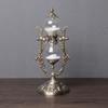 Vintage Glass and Metal Hourglass 15/30 Minutes Sand Timer for Living Room Decoration Engraved Rotating Sand Clock Stand