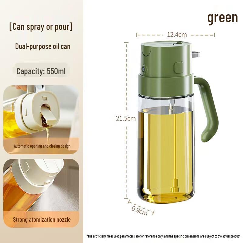 Dual-Use Spray & Pour Oil Dispenser Bottle