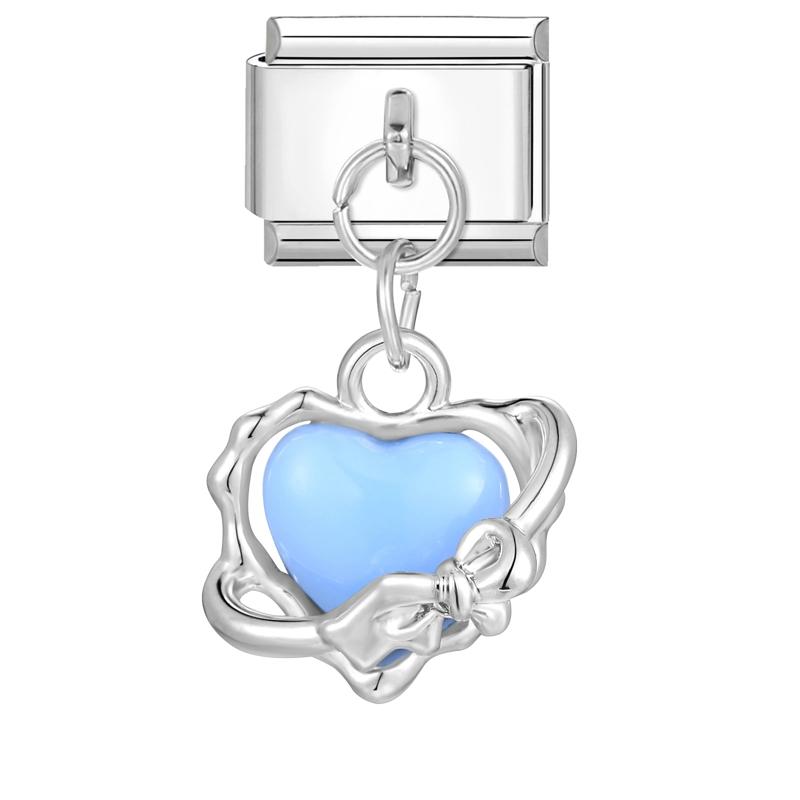 Blue Night Starry Sky Moon Star Cats Dog Heart Butterfly Italian Charm Links Fit 9mm Stainless Steel Bracelet Women DIY Making