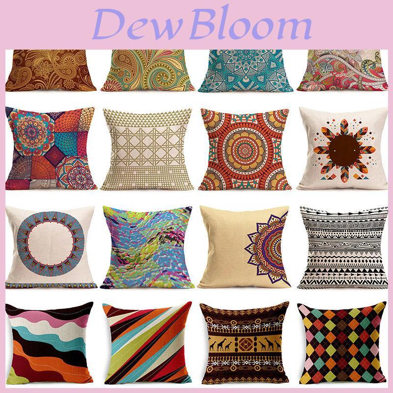 Luxurious National Ancient Pattern Cotton Linen Pillowcase For Car And Sofa Cushion