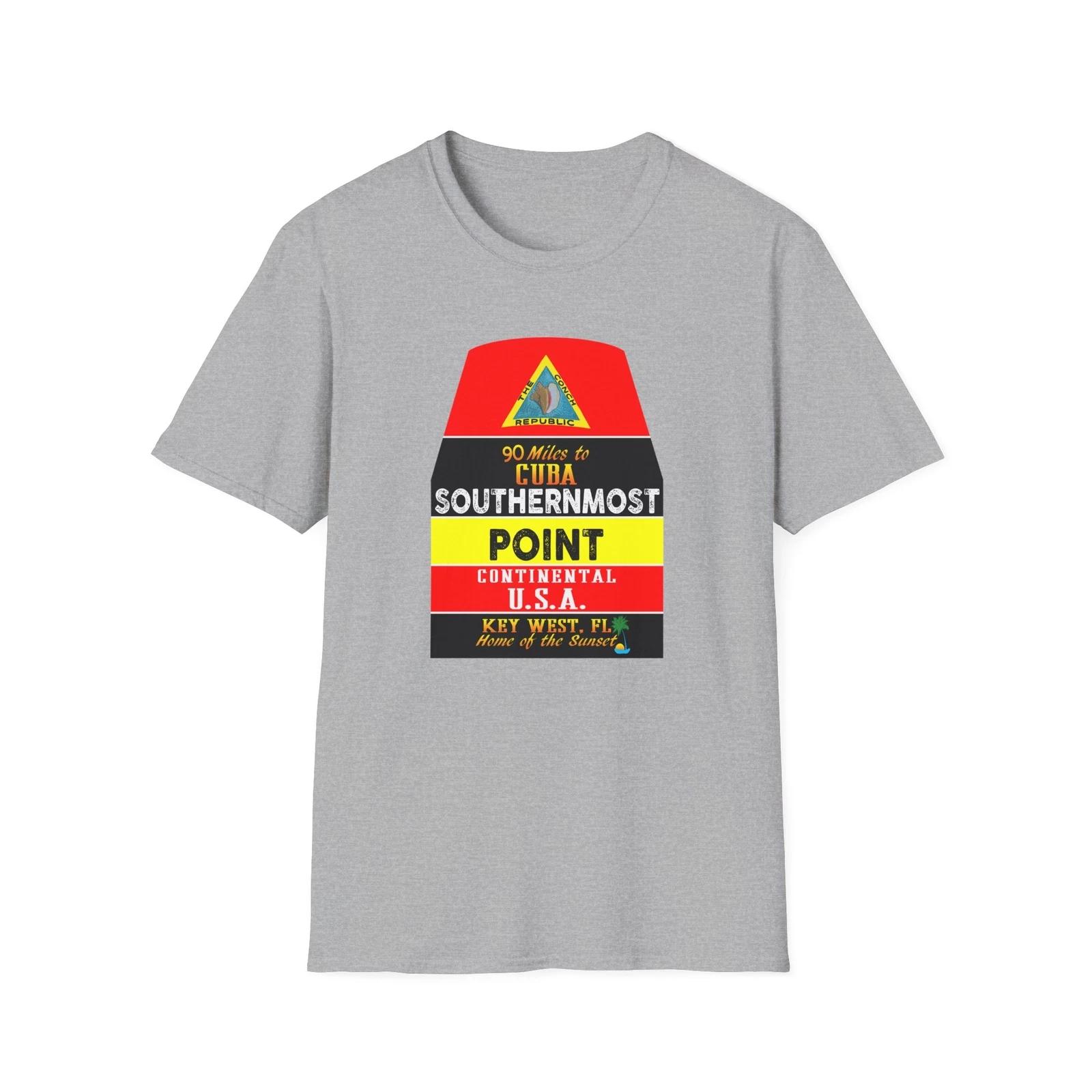 Key West Florida Buoy Unisex Softstyle T-Shirt Southernmost Point FL L